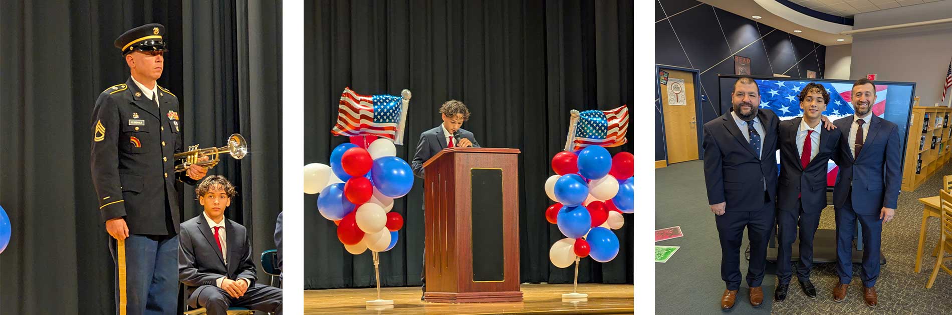 Solvay students celebrating Veterans Day