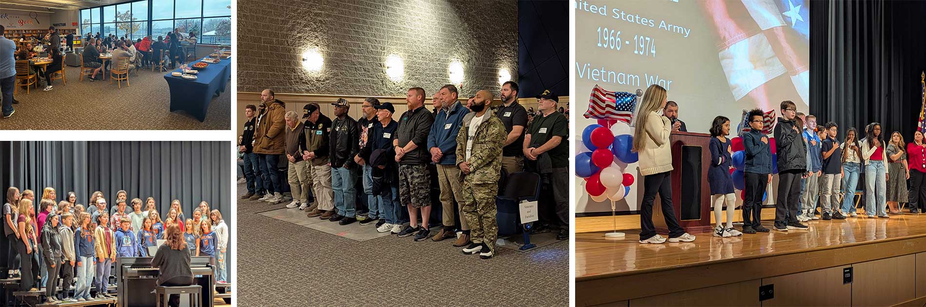 Solvay students celebrating Veterans Day