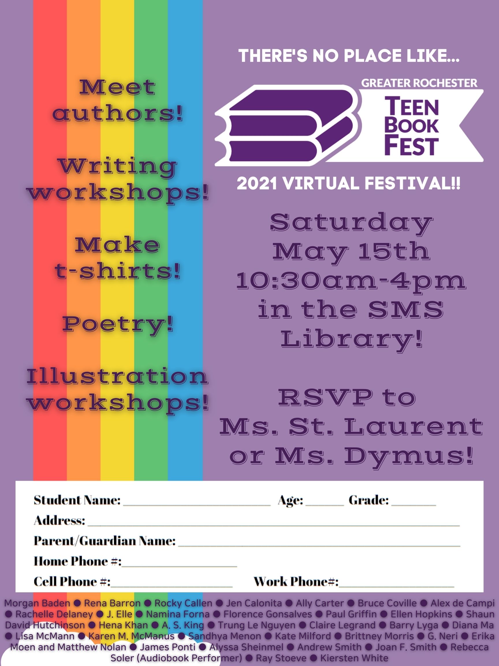 Teen Book Fest Registration form 