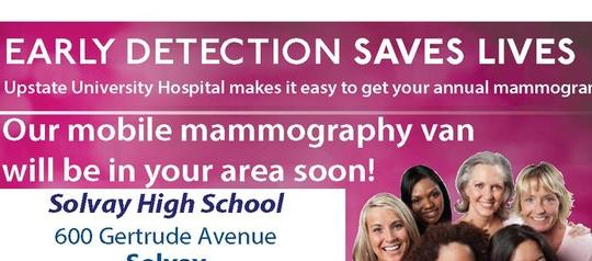 SHS to host Upstate University Hospital's Mammography Van