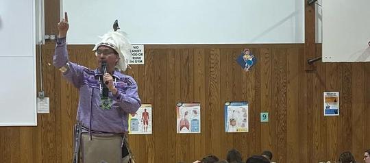 Haudenosaunee Storyteller Perry Ground's Visit to SES & SMS