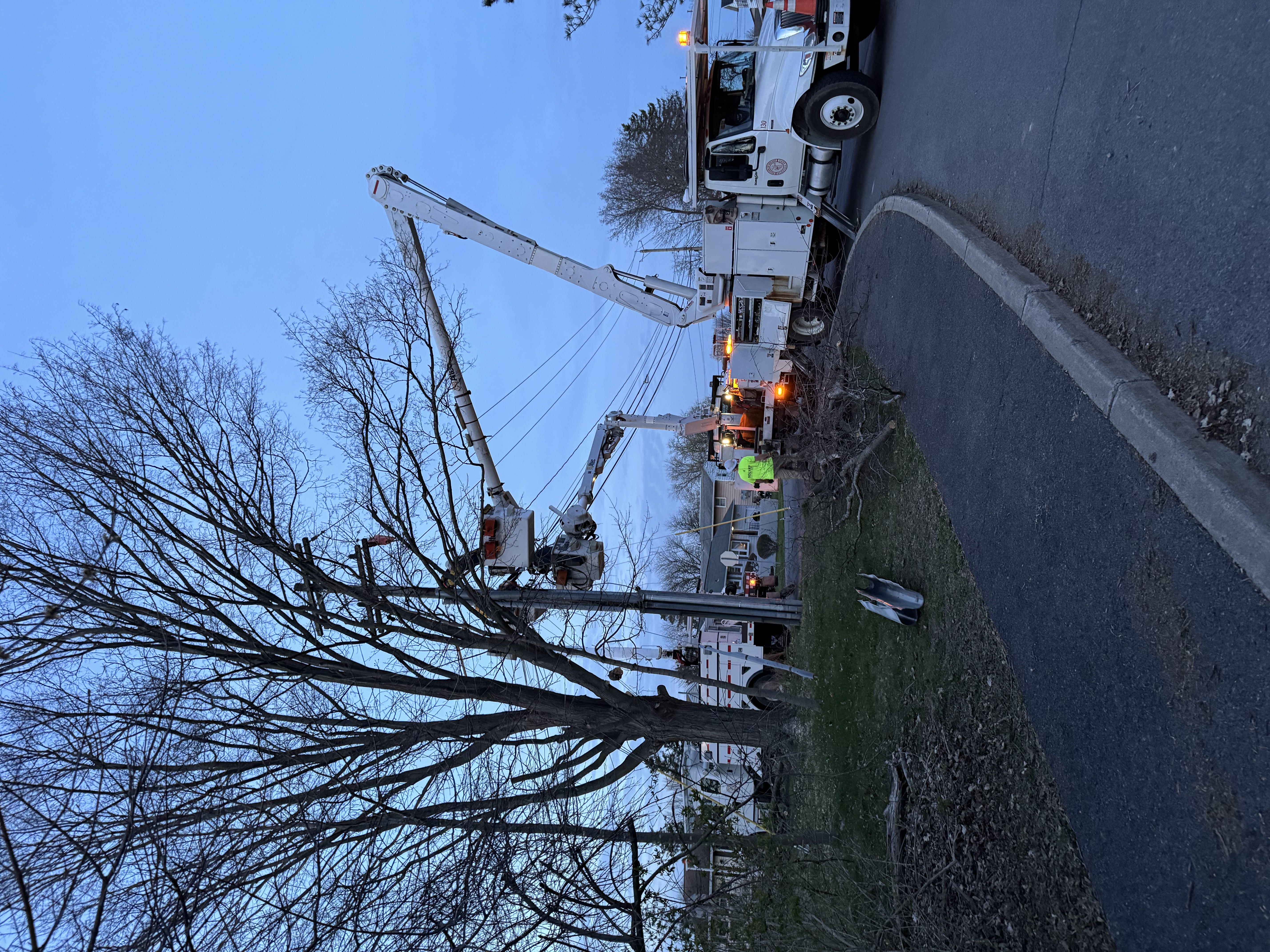 crews work to restore power