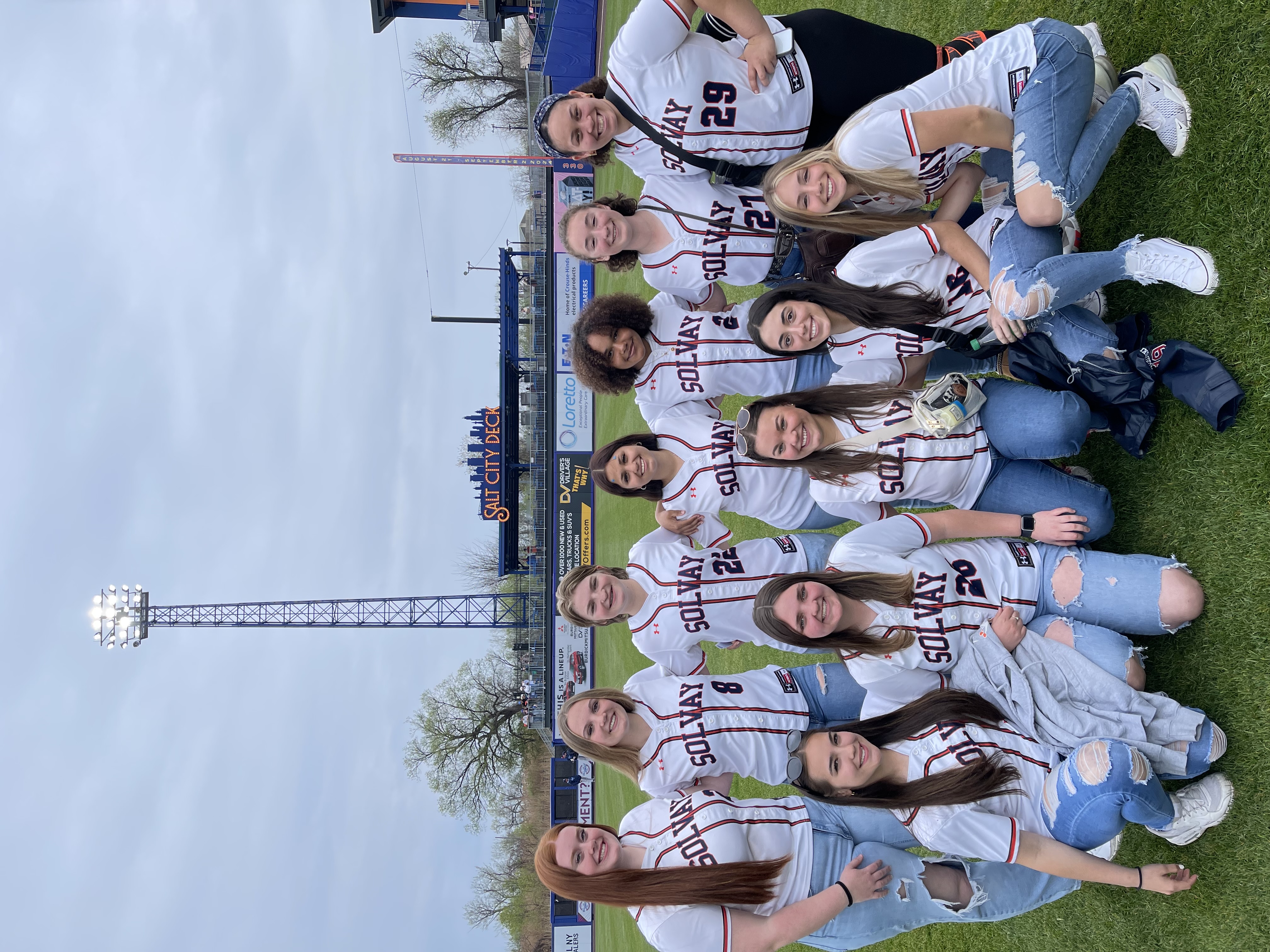 varsity girls team posed for picture