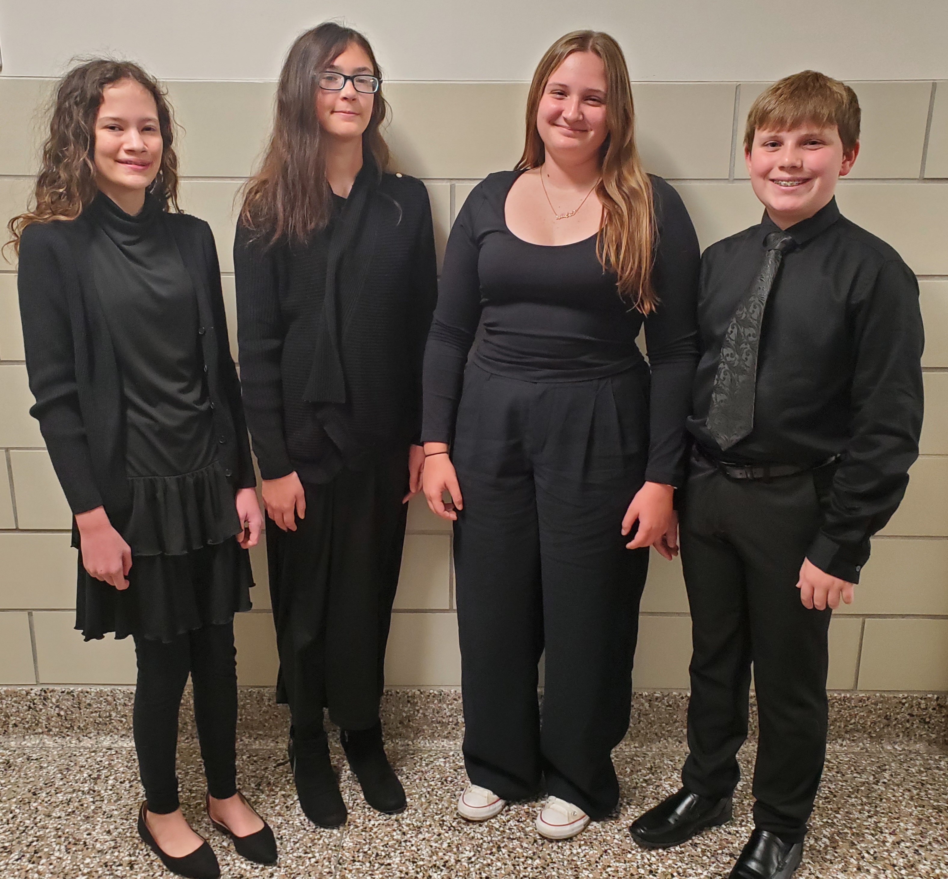 Students pose for select chorus picture