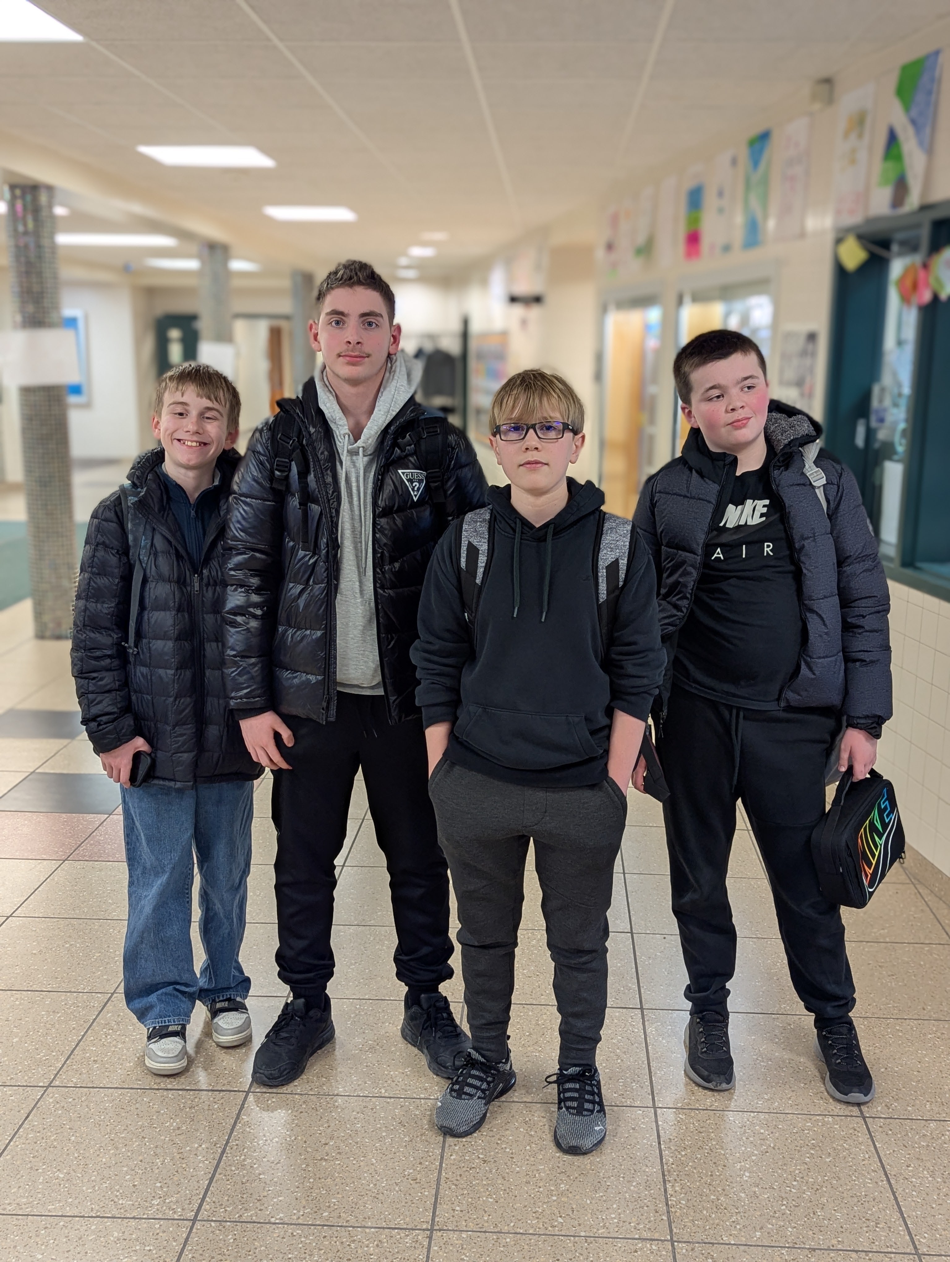 Left to right: Dominic LaDuke (7th), Slavik Drozdovskyi (8th), Braylon Mitchell (8th), Shane Patterson (6th). Not Pictured: Zakhar Maiba (8th)