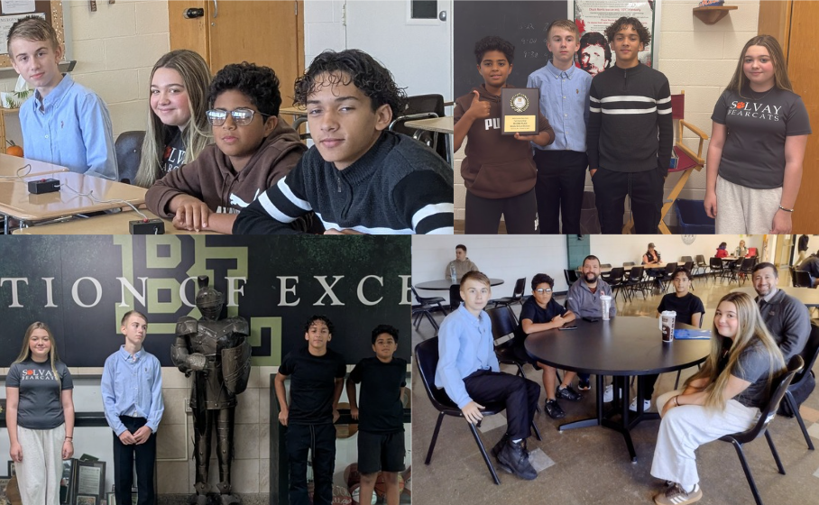 collage of students sitting or standing 