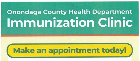 Immunization Clinic -Appointments Available!