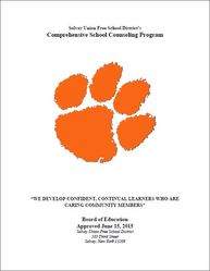 cover image of choices handbook with Comprehensive Shcool COunseling Porgram title, bearcat paw, and school mission