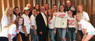 Solvay Varsity Softball Presented with NYS Senate Resolution by Senator DeFrancisco