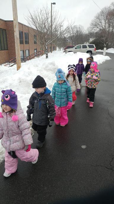 Kids playing in snow