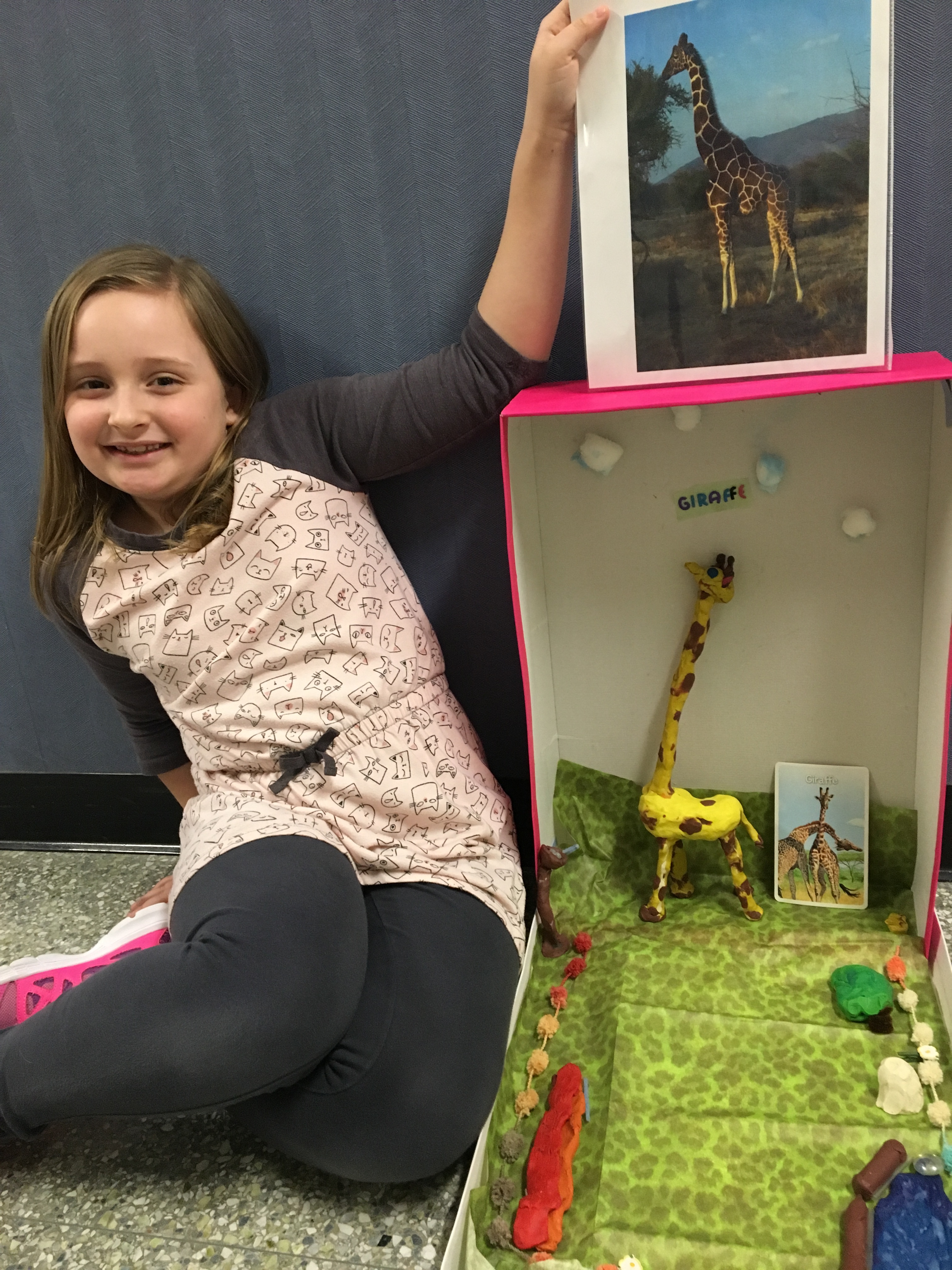 Student with animal project