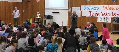 Author Tom Watson Visits Solvay Elementary