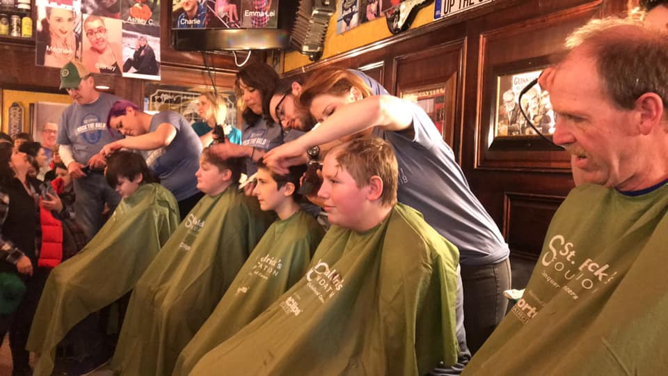 students getting haircuts