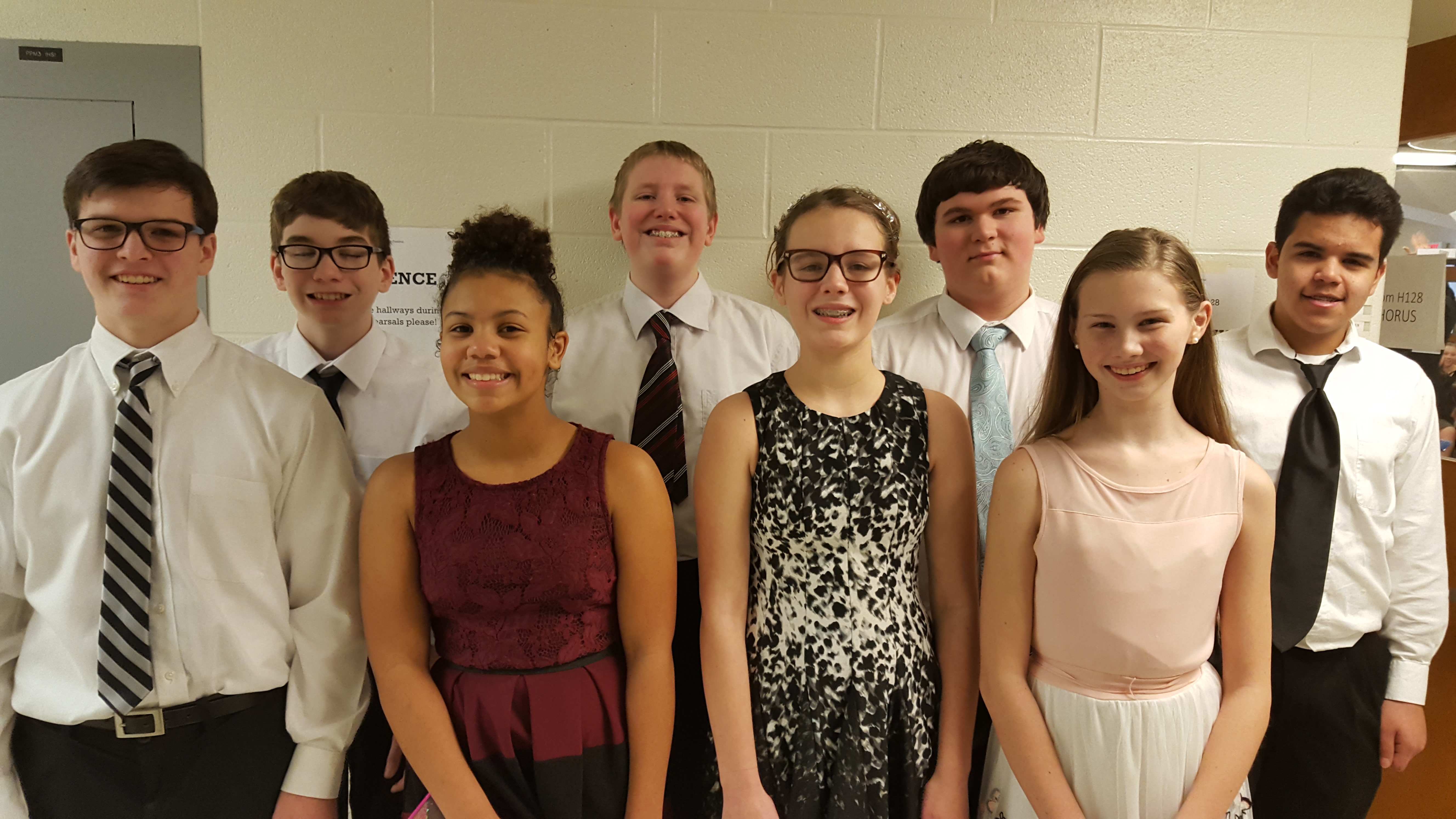 junior high students who performed at music festival
