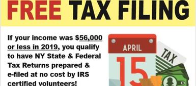 Free Tax Returns Event 2/8 @ SHS